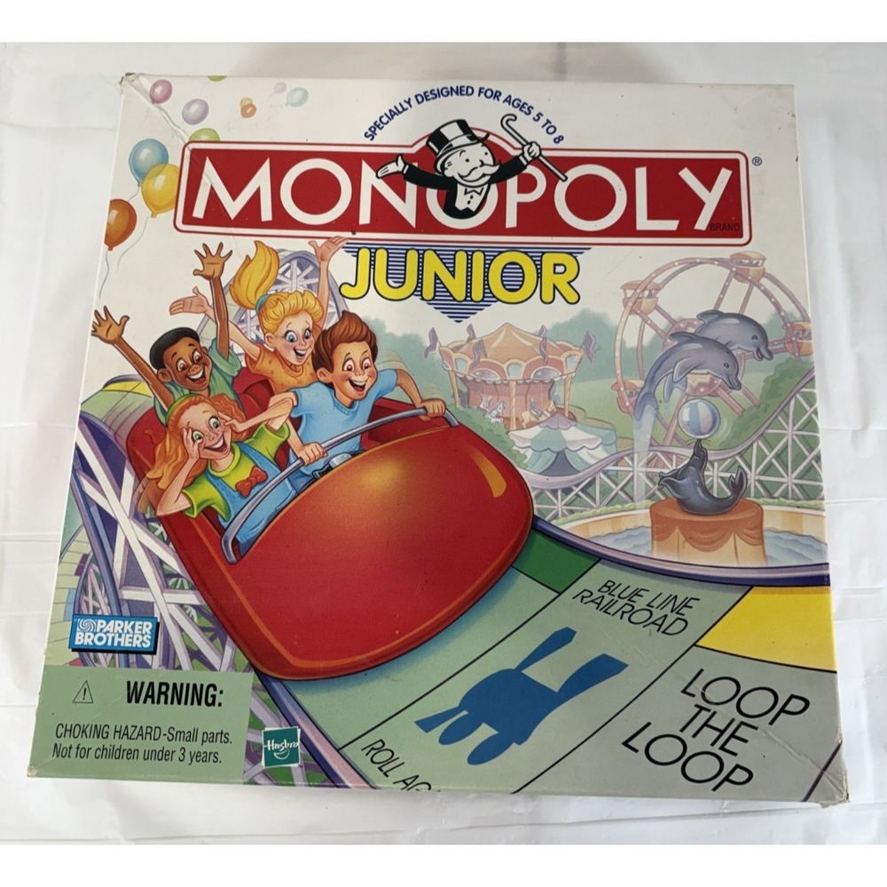 1999 Monopoly Junior Jr. Parker Brothers COMPLETE Board Game Vintage